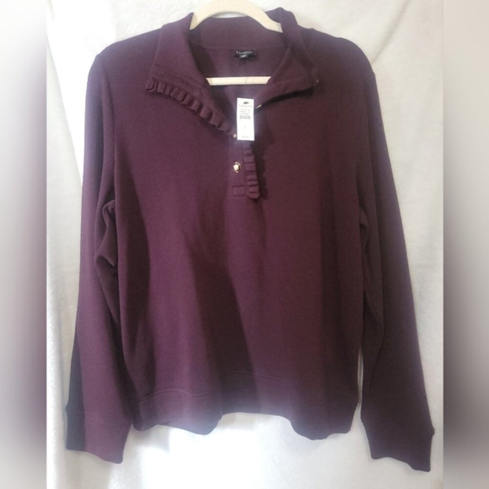Talbots Deep Burgundy Button Down Shirt - image 2